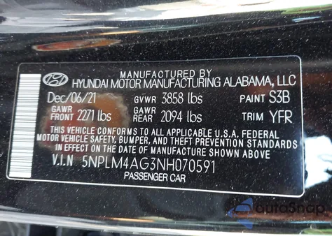 2022 Hyundai Elantra Sel from USA, damaged, VIN 5NPLM4AG3NH070591